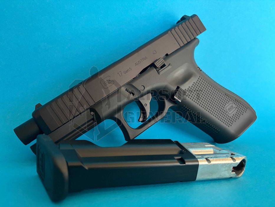 Pistol paintball cu bile cauciuc puternic Glock 17Gen5 calibru.43 5joules nou Airsoftgeneral