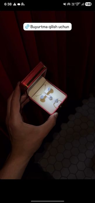 Серебро комплект 925 проба  Очень красивый/ Kumush komplekt juda chir