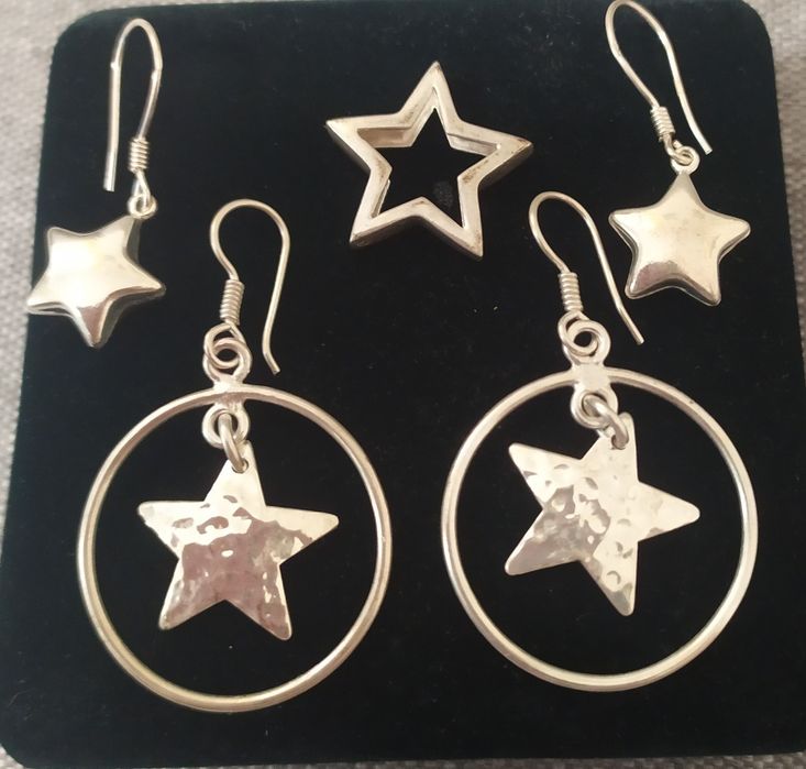 Мексикански автентични сребърни бижута 'звезди'