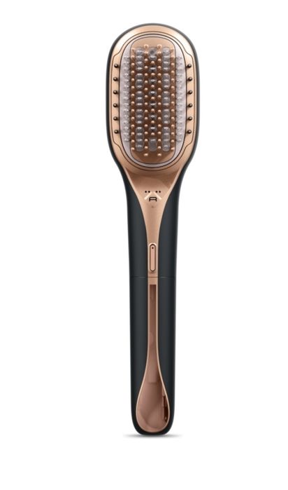 Perie reparatoare cu abur Rowenta Hair Therapist 165 W, ncalzire 60 secThermal Care,  invelis Keratin, oprire automata, geanta transport, negru