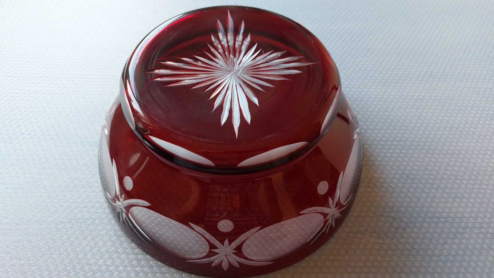 Set boluri de cristal rosu rubiniu