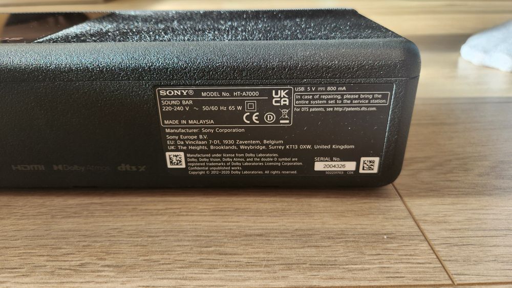 Soundbar Sony HT-A7000 Dolby Atmos