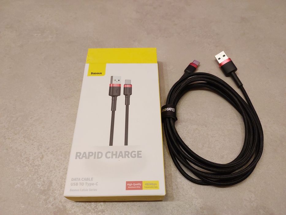 Cablu date și încărcare Baseus. USB la USB Type-C. Rapid charge. Nou