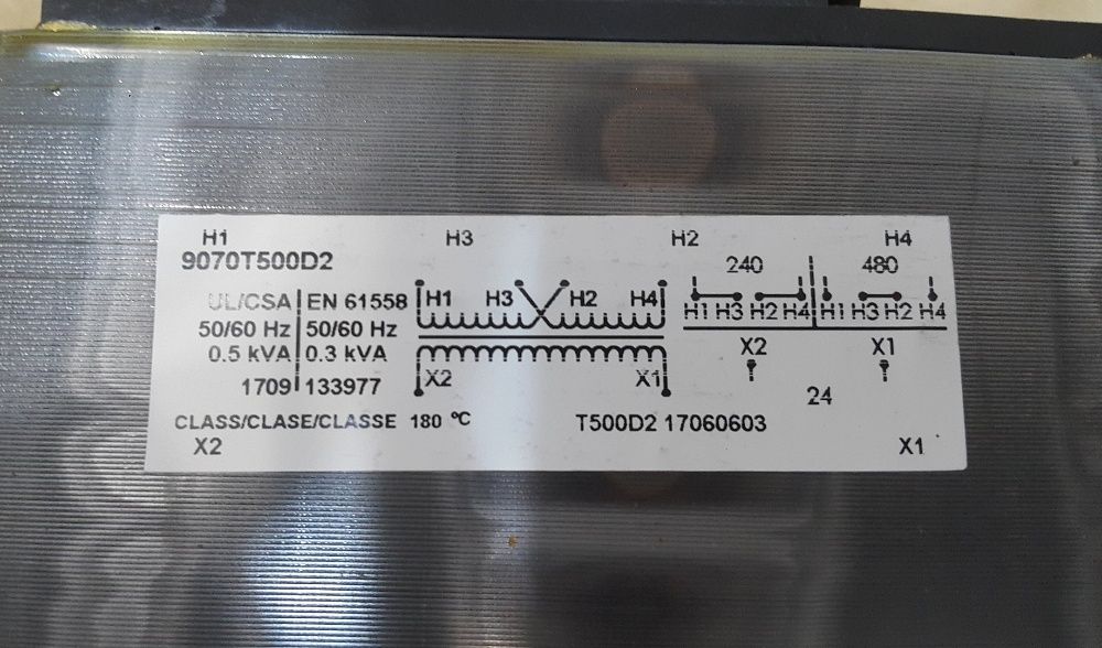 Transformator industrial 24V/500W  nou