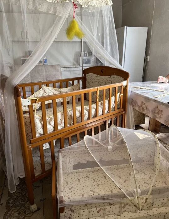 детский манеж с люлькой