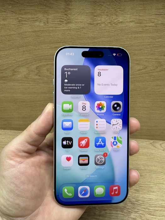 iPhone 17 PRO 256Gb Alb white 100% battery life