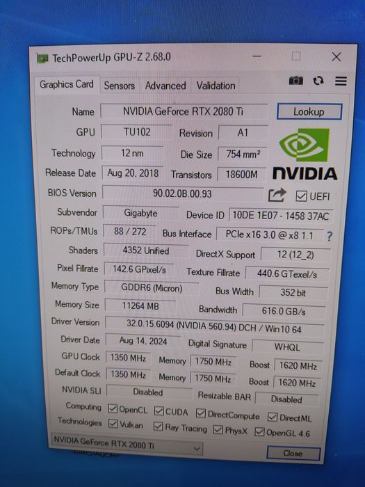 Gigabyte rtx 2080ti 11gb
