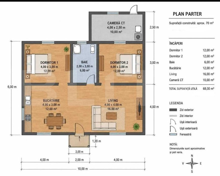 Casa de vacanta, 68mp, zona Suseni