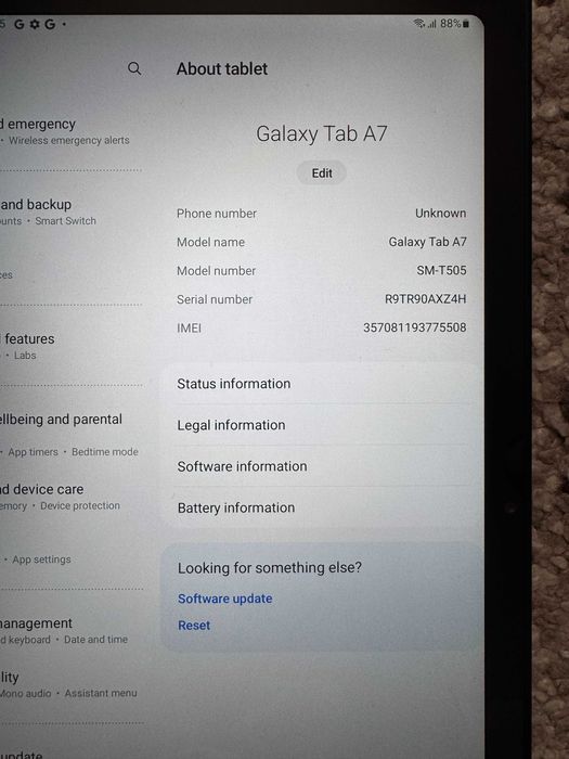 Tableta Samsung Galaxy Tab A7 in cutie si toate accesoriile originale