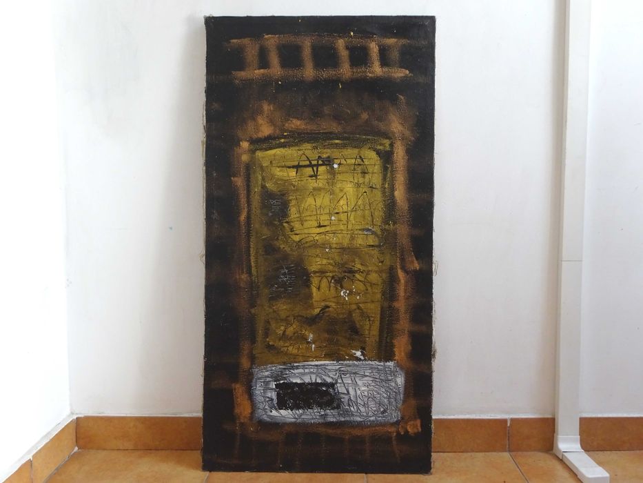 Horia Damian -Compozitie, tablou vechi pe panza