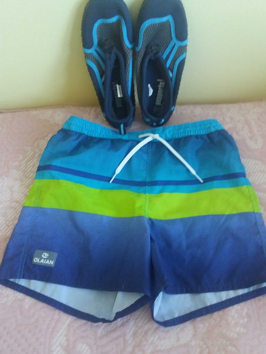 Сет за плаж - плувни шорти, плувки и акваобувки