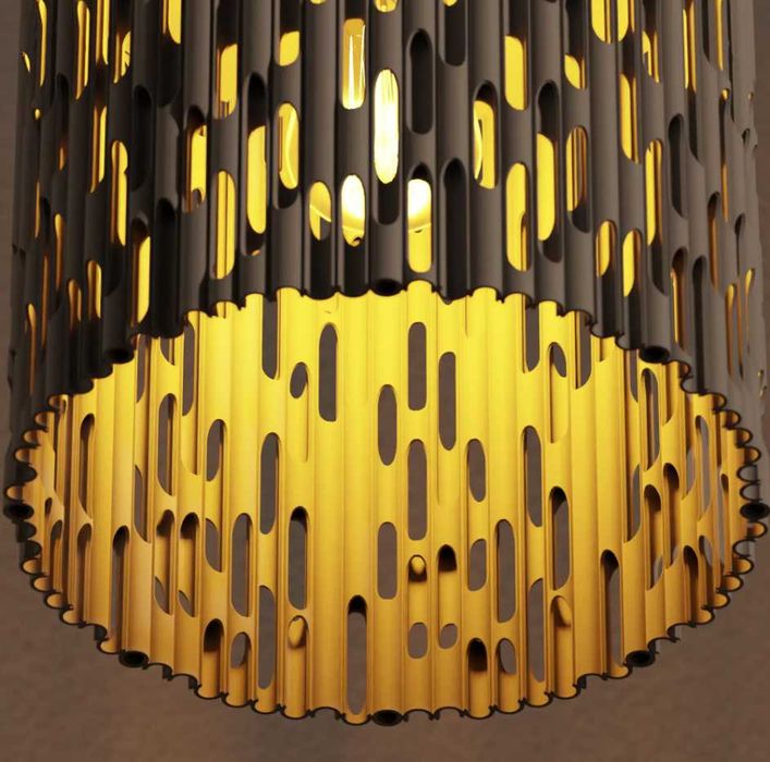 Abajur Modern pentru Pendul E27 – Design Geometric, Printare 3D
