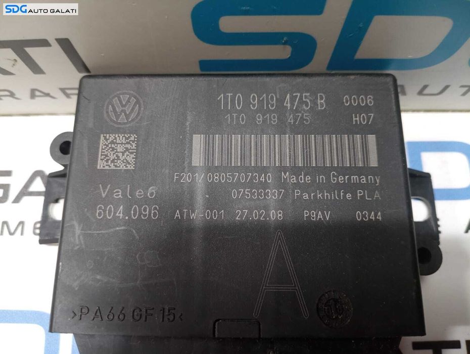 Unitate Modul Calculator Senzori Parcare PDC Parktronic Volkswagen Passat CC 2008 - 2012 Cod 1T0919475B [M4379]