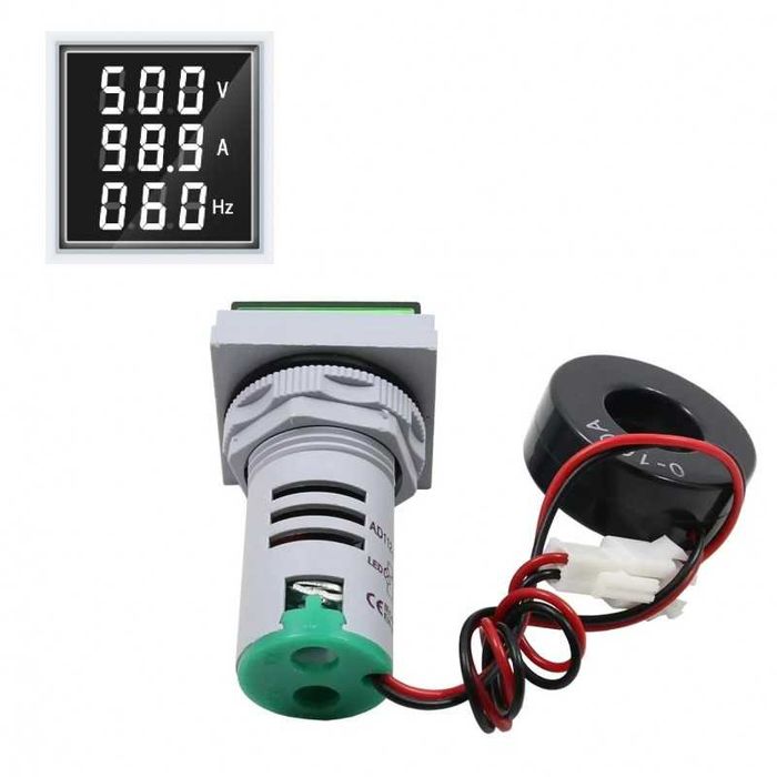 Комбиниран уред амперметър A, волтметър V и честотомер HZ , 4002