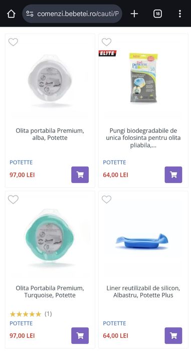 Oliță pliabilă Potette cu de 20  pungi absorbante