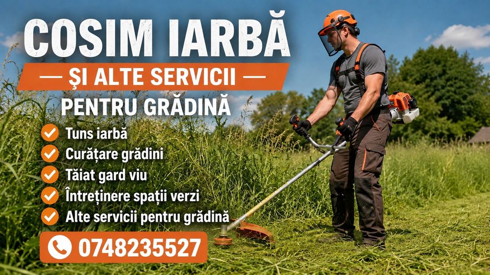 Cosit Iarbă și Întreținere Grădini Seriozitate și Calitate