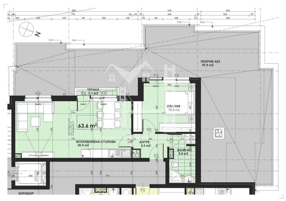 Продава се Двустаен апартамент в София, Малинова долина - 71 кв.м за 1530 €/кв.м - Снимка #4