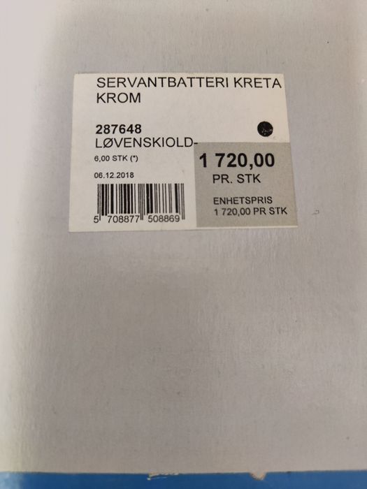 Baterie chiuveta