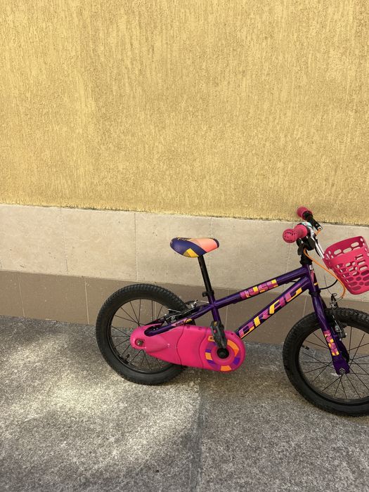 Детски велосипед Drag 14 Rush Розов/Лилав + каска
