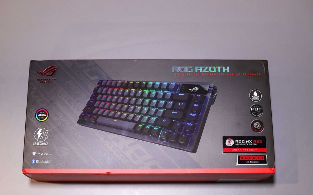 Tastatura ASUS ROG Azoth, Womier Full POM Grey Switch - Pachet complet