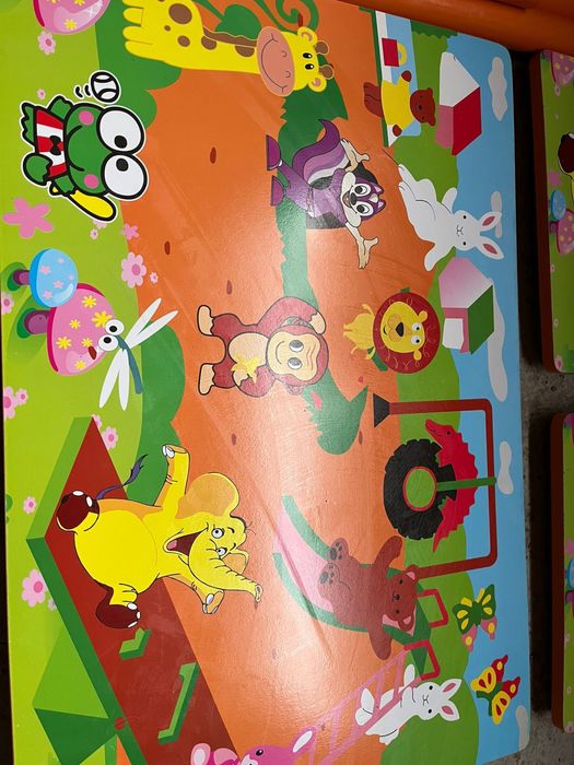 NSP masa copii cu 2 scaunele, MDF si lemn