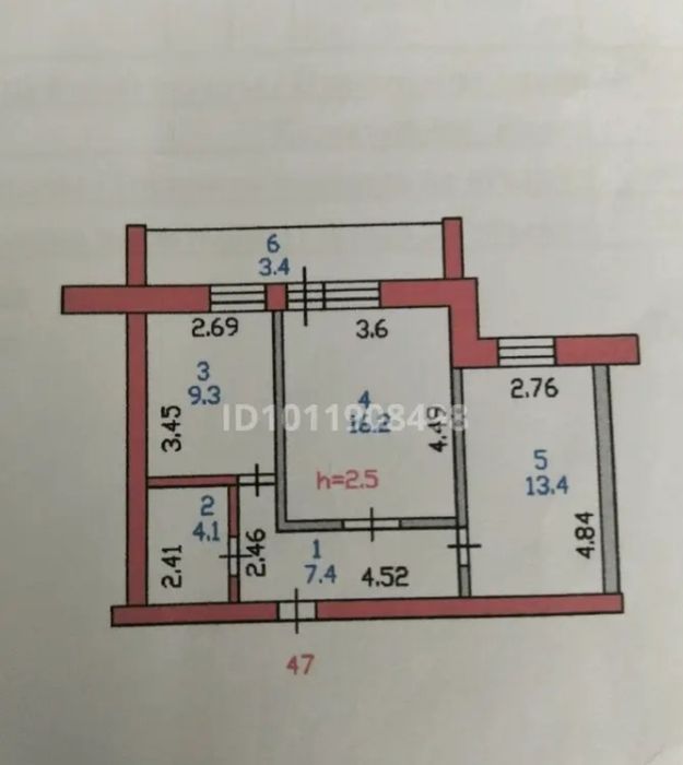 Продам 2ух комнатную квартиру