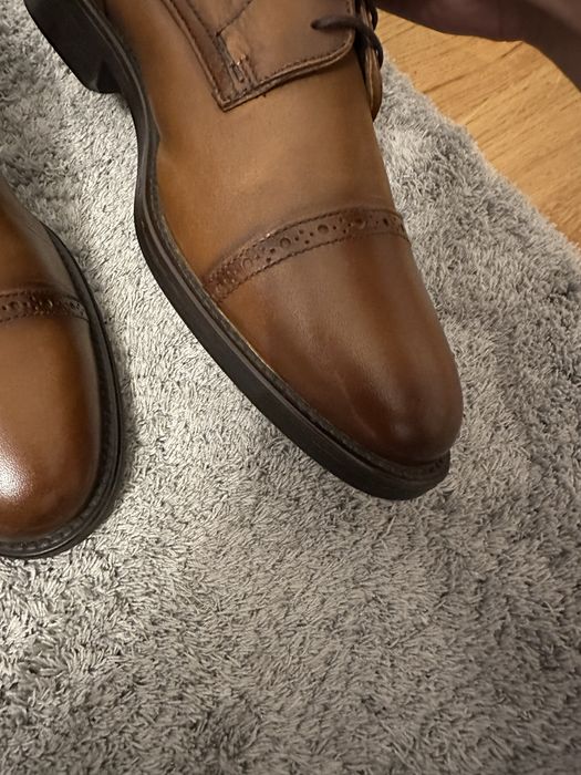 Pantofi piele maro Mango