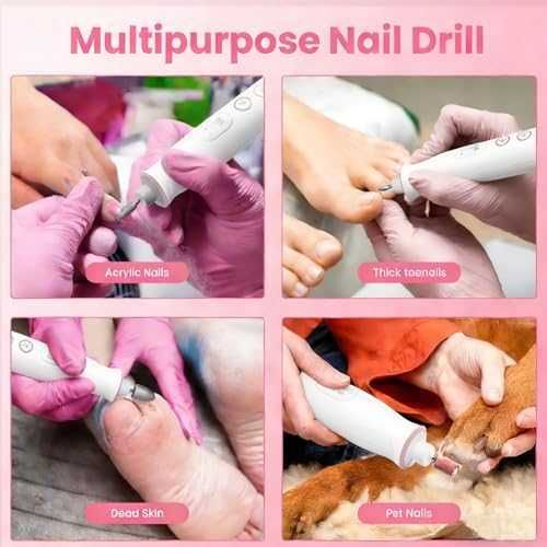 Нова Безжична електрическа пила за нокти 10 скорости LED 10 накрайника