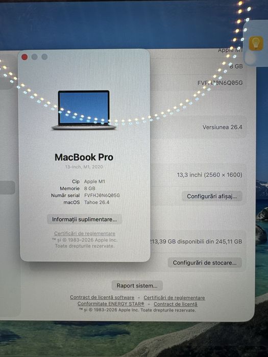 Macbook pro 2020 M1 8gb 256gb fullbox•Matei Amanet Crangasi•