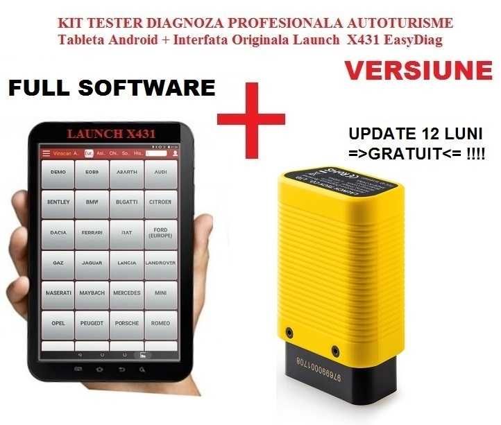 OBFCM kit auto Diagnoza launch x431 easydiag 3.0 full v2027+Tableta10"