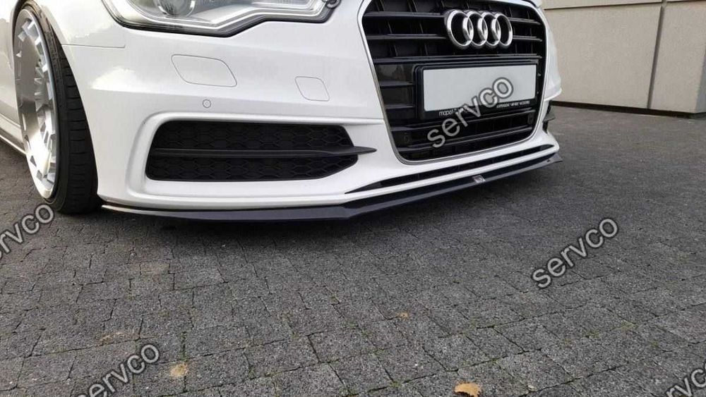 Prelungire splitter bara fata Audi A6 C7 4G S-Line 2011-2014 v3 - Maxton Design