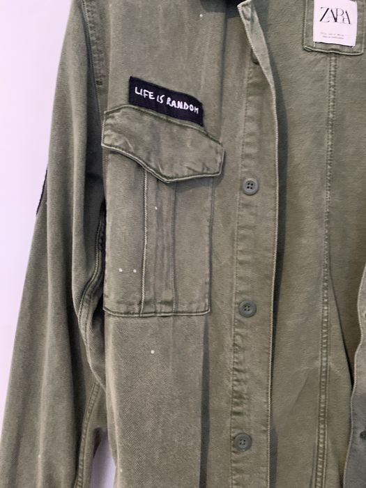 Camasa jean kaki Zara barbati/adolescenti