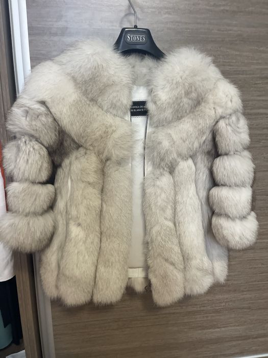 Haina scurta de blana naturala