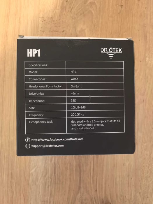 Д-Р. ÖTEK Кабелни слушалки 
1.5M No-Tangle найлонов кабел  3,5 мм Жак