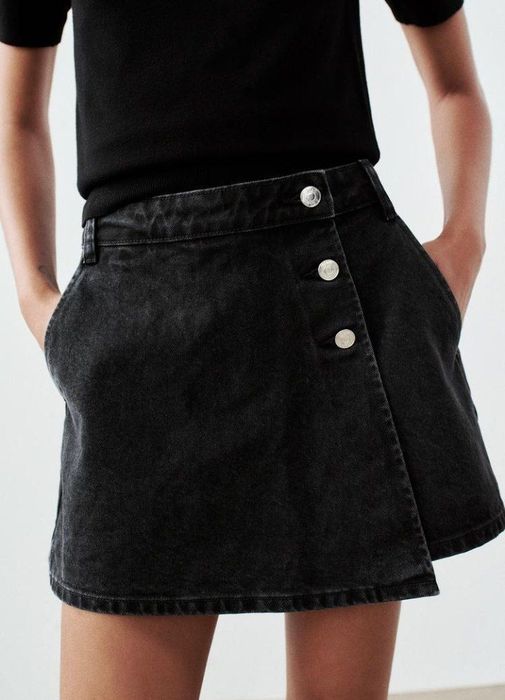 Zara джинсовая юбка-шорты