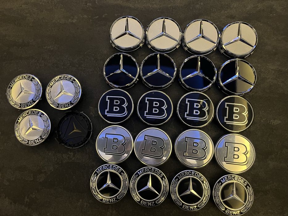 Капачки за джанти мерцедес/mercedes  и емблеми(75мм + 55мм)
