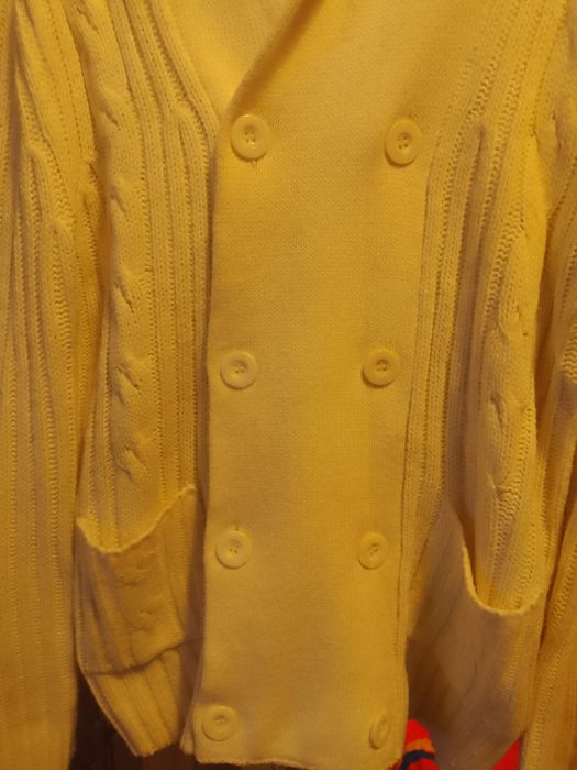 Pulover modern și gros bărbătesc ,cu nasturi ,mărime XXL , Italy