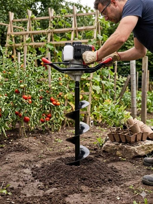 Motoburghiu Kraft Royal 65cc + 3 burghie pamant puternic