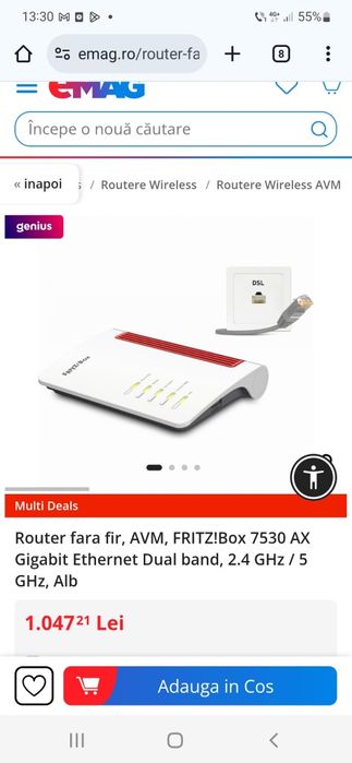 Router wireless Fritz!box 7530 AX NOU