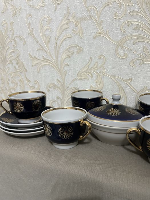 Сервиз чайный кобальт Советский