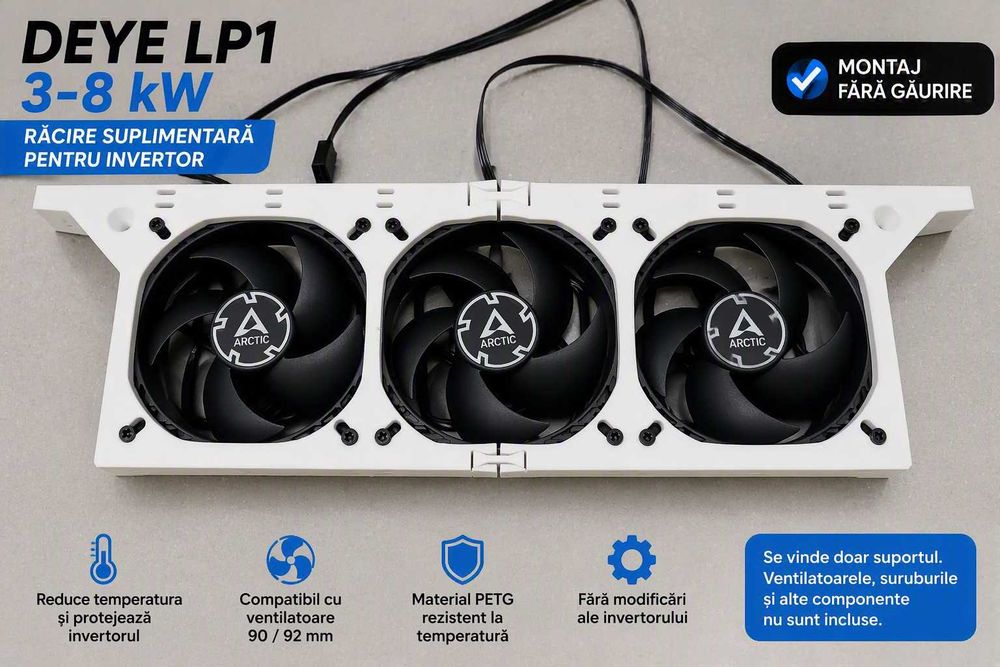 Suport ventilatoare DEYE LP1 3-8kW | SUN-3K 3.6K 5K 6K 8K | Montaj fara gaurire