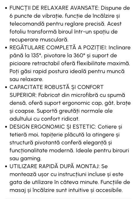 Vând  scaun masaj impecabil folosit foarte putin