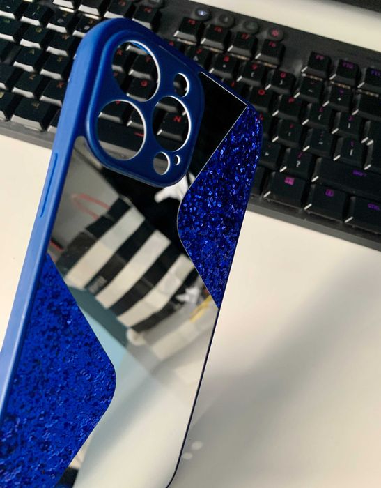 Husa tip oglinda cu sclipici pt. iPhone 13 Pro / 13 Pro Max