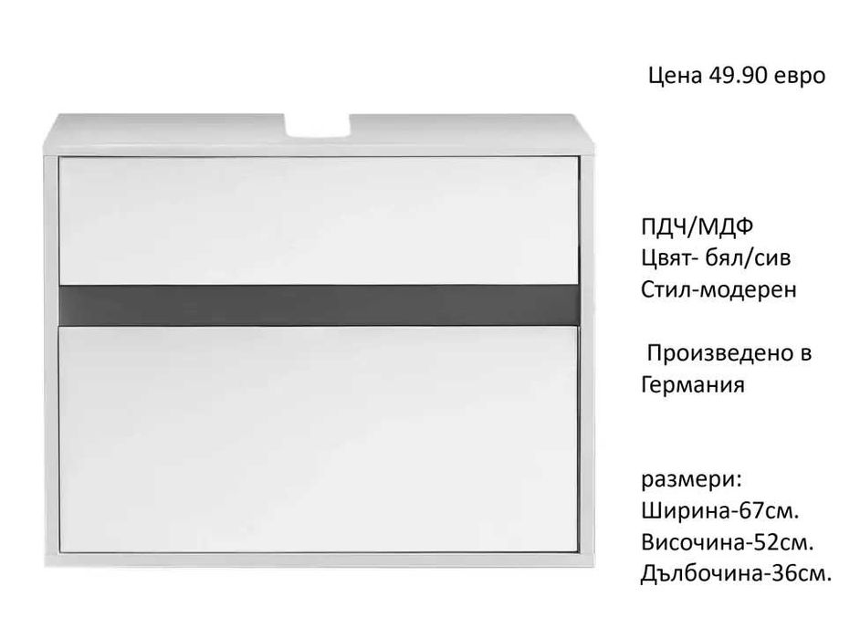 РАЗЧИСТВАМЕ СКЛАДА различни модела шкафове за мивка по 49.90 евро