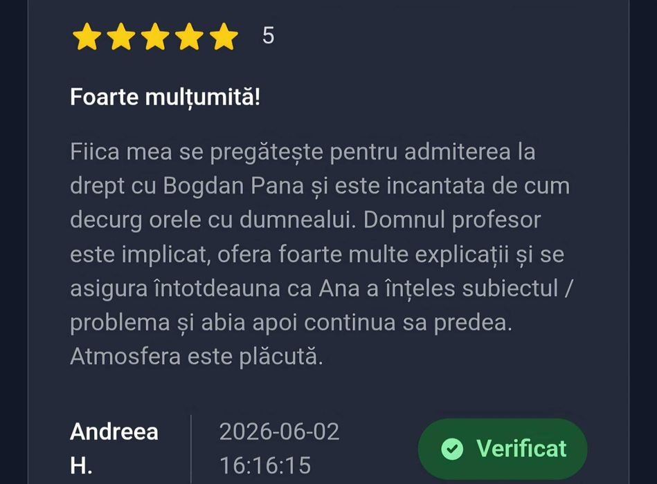 Meditatii BAC Logica - 100% Rata de Promovare - Fizic sau Online