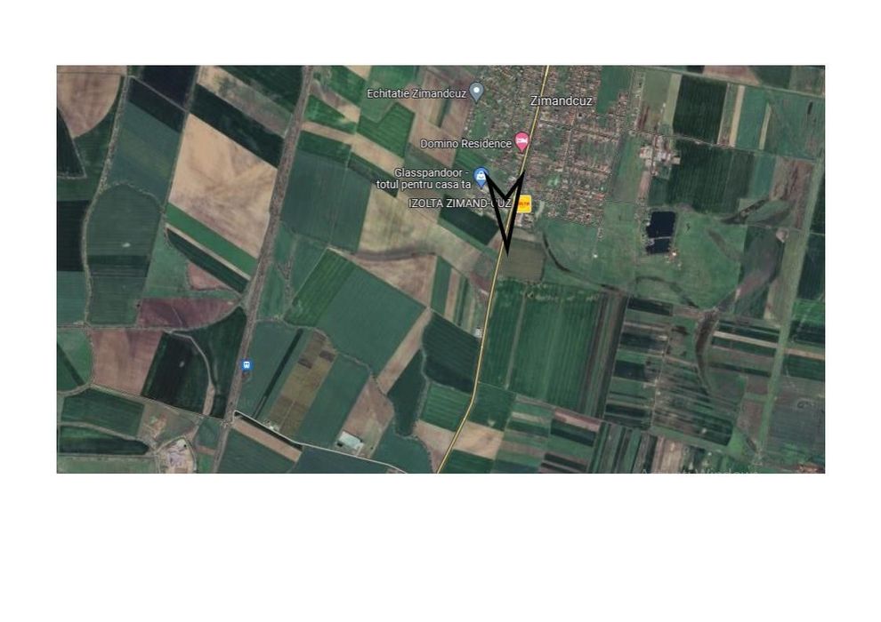 Teren 15.000 mp în Zimandcuz lângă Izolta la DN Arad - Oradea