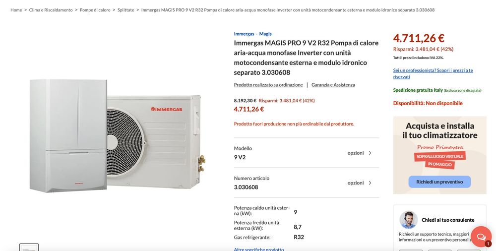 Pompe de caldura Ariston si Immergas