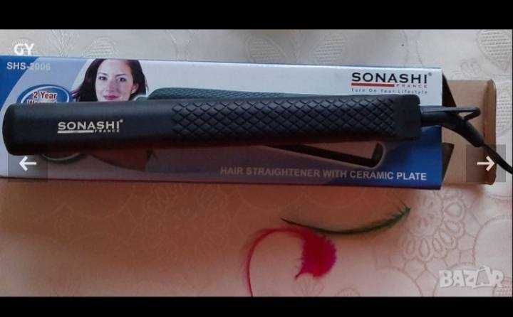 Преса за коса с керамични плочи SONASHI (France)