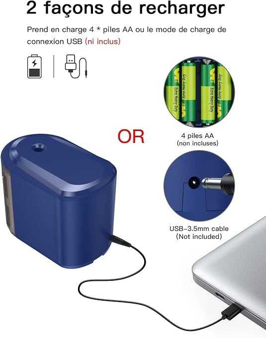 Електрическа острилка за моливи с батерии и USB захранване