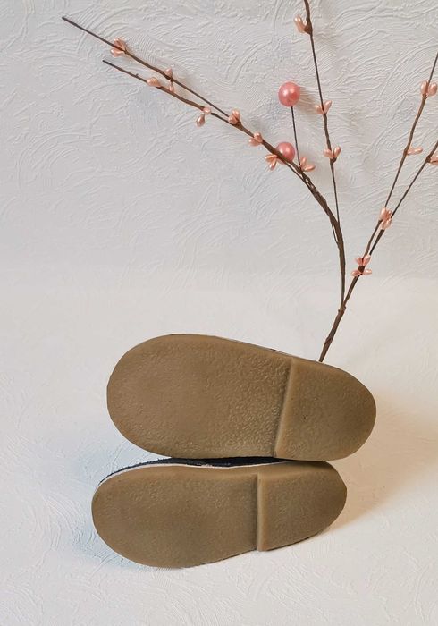 Ghete botine navy fete OBAÏBI măr 20 int 12,5cm piele cu steluțe